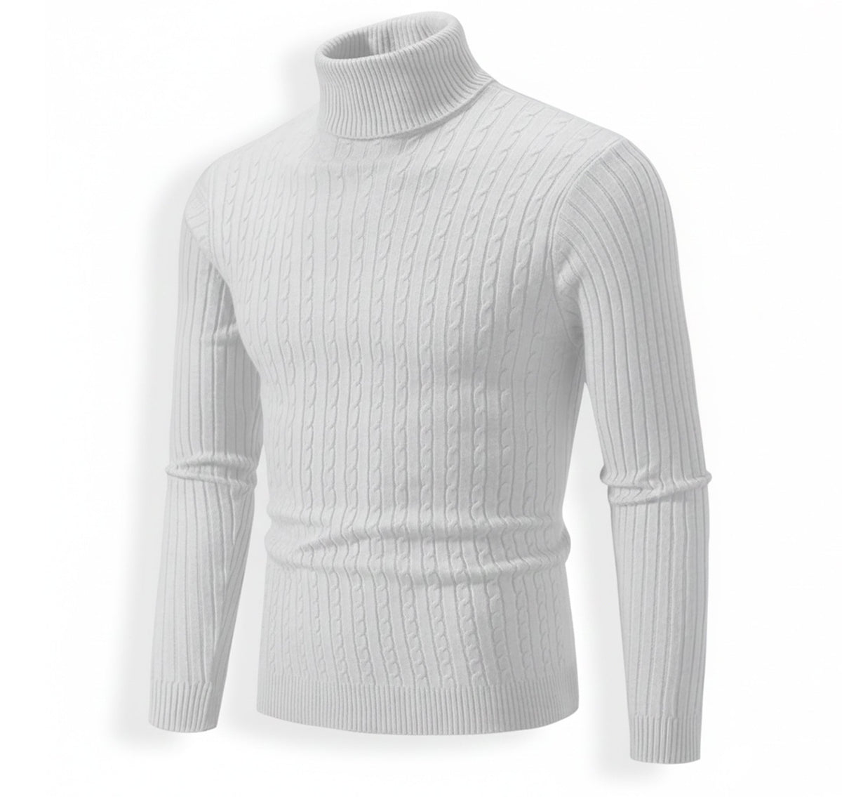 Mens Knit Turtleneck Sweater Regular Fit