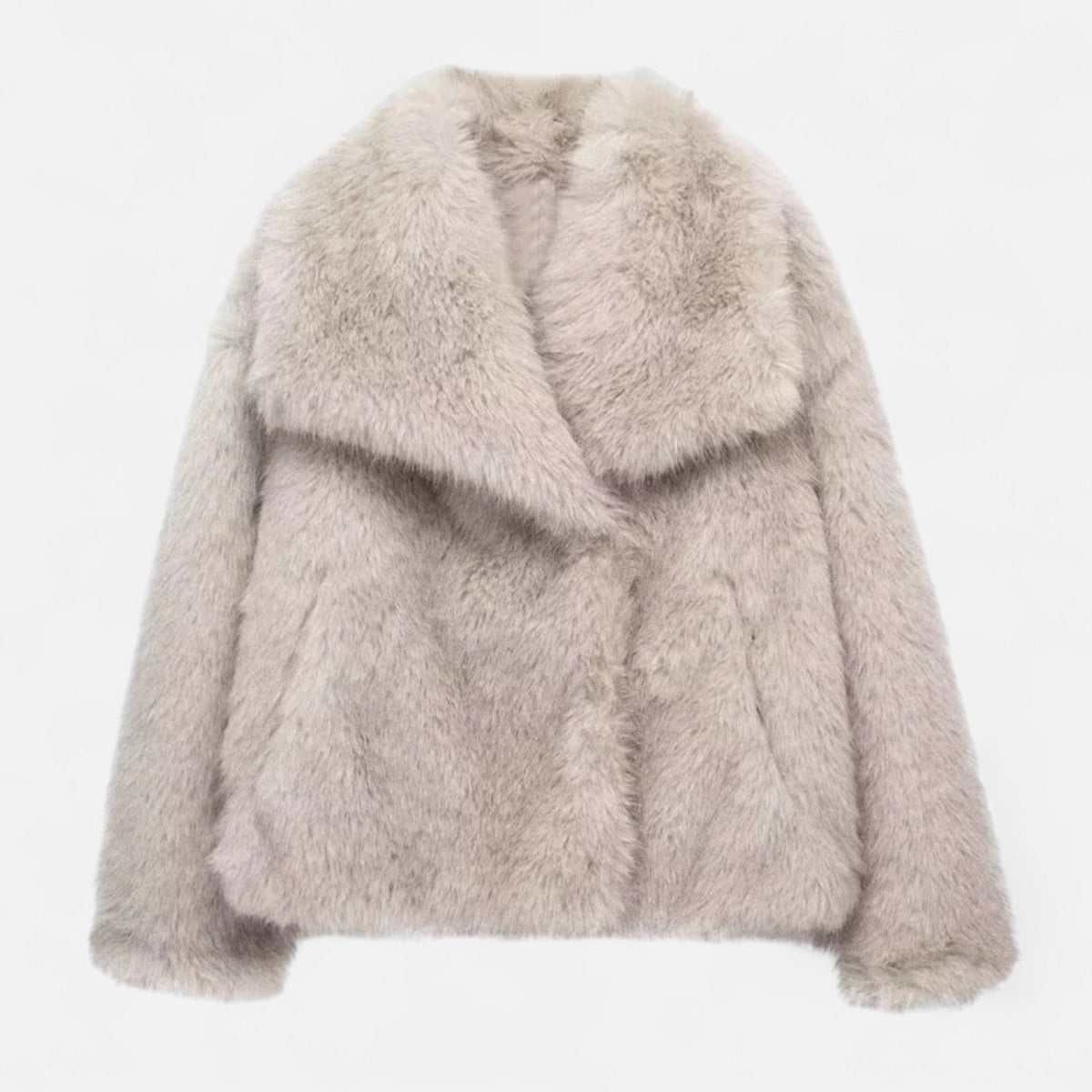 Women's Faux Fur Winter Coat Structured Silhouette
