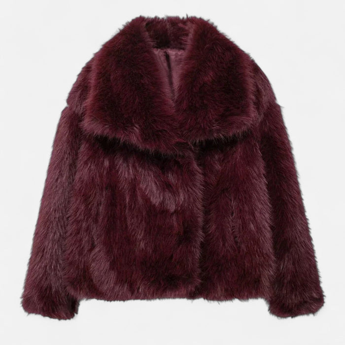 Women's Faux Fur Winter Coat Structured Silhouette