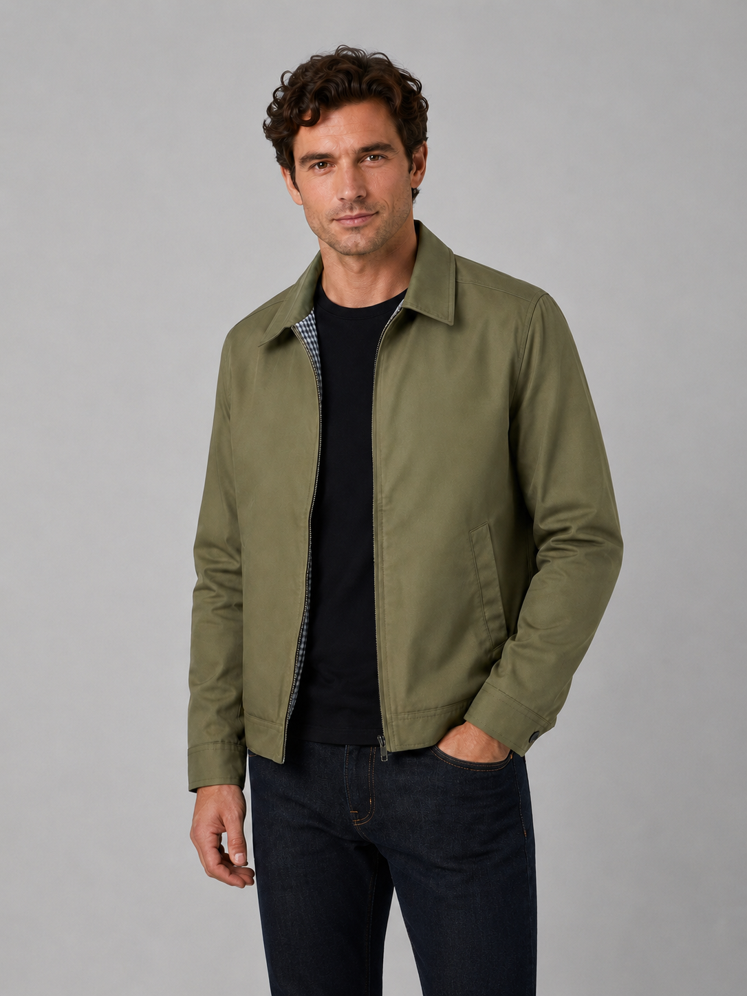 Men's Lightweight Zip Jacket Smart Casual British Style - view 8