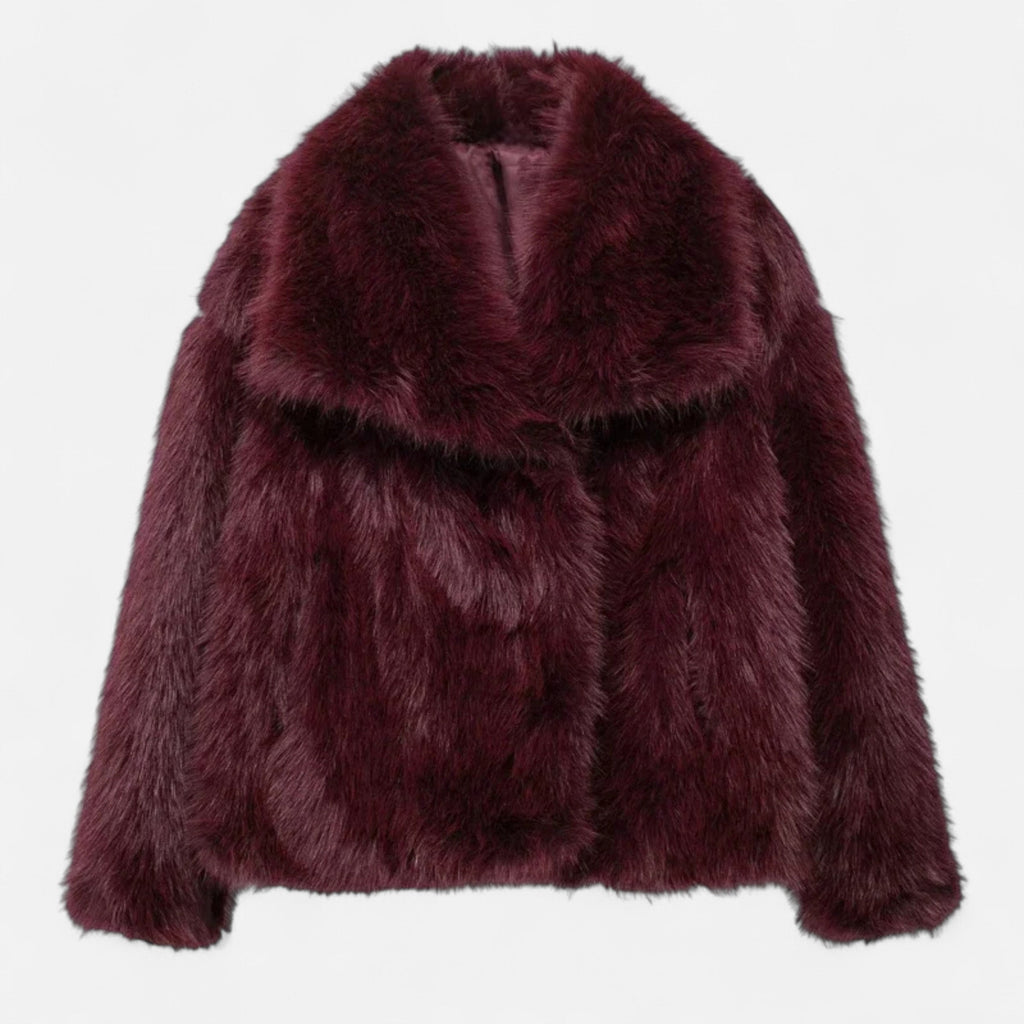 Women's Faux Fur Winter Coat Structured Silhouette