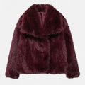 Women's Faux Fur Winter Coat Structured Silhouette